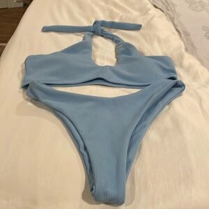 Blue bikini